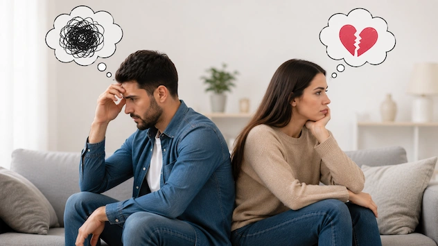 فاصله عاطفی زوجین در اثر باورهای اشتباه و سوءتفاهم