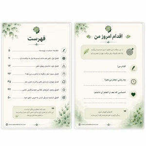 فهرست و تمرین اقدام امروز من در کتاب معماری ذهن