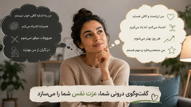 تأثیر گفت‌وگوی درونی بر عزت نفس و احساس ارزشمندی 