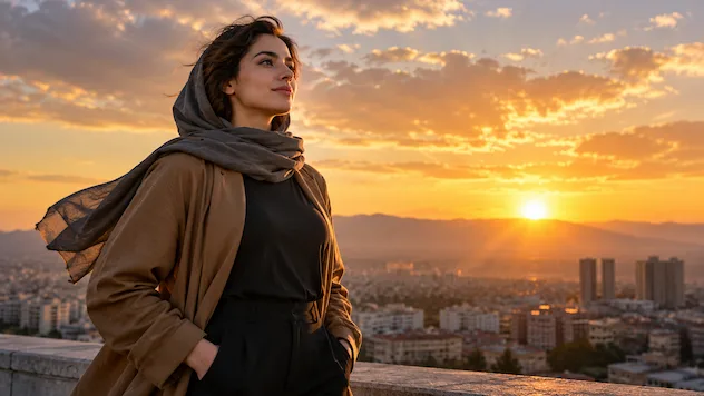 زن جوانی با حالت قوی و امیدوار؛ نمادی از تابآوری و ادامه دادن در شرایط سخت